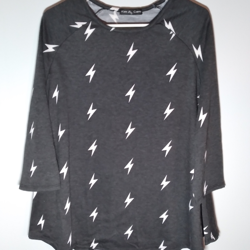 Vintage Kim & Cami lightning bolt pullover top